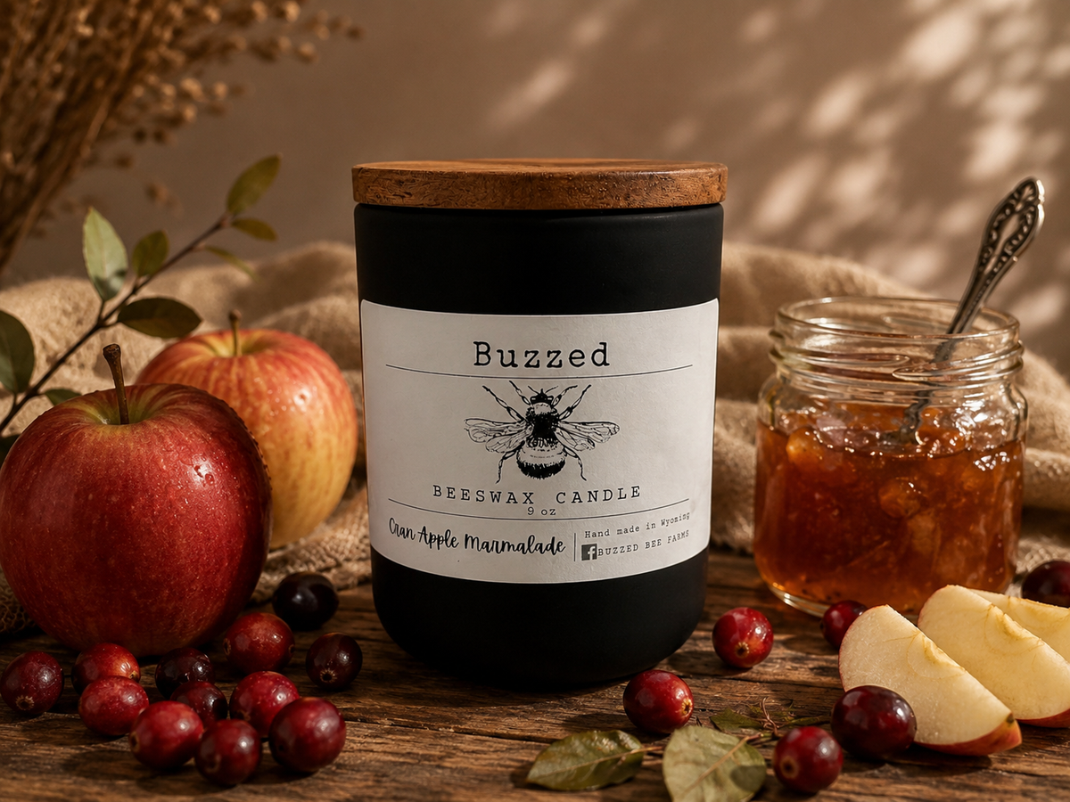 Cran Apple Marmalade 9 oz. Beeswax Candle